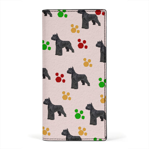 Miniature Schnauzer Dog Patterns Print Women's Leather Wallet