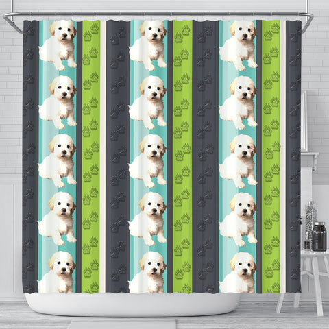 Shihpoo Dog Print Shower Curtain