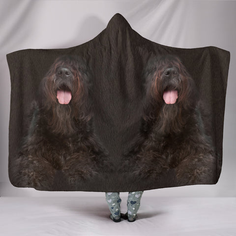 Bouvier des Flandres Dog Print Hooded Blanket