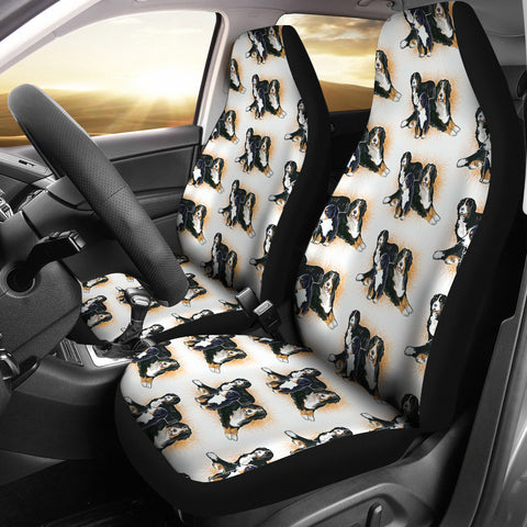 Bernese Mountain Dog Family Print Car Seat Covers