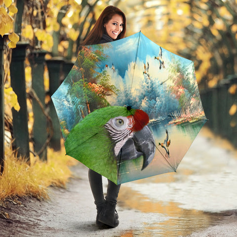 Military Macaw Parrot Print Umbrellas