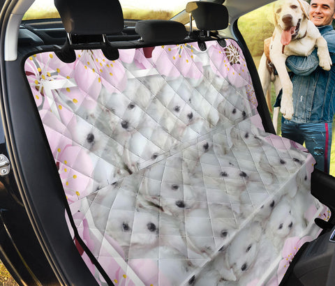 Maltese Puppies Print Pet Seat Covers