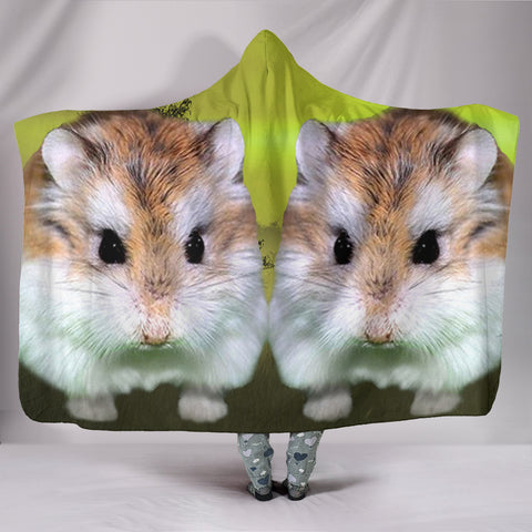Roborovski Dwarf Hamster Print Hooded Blanket