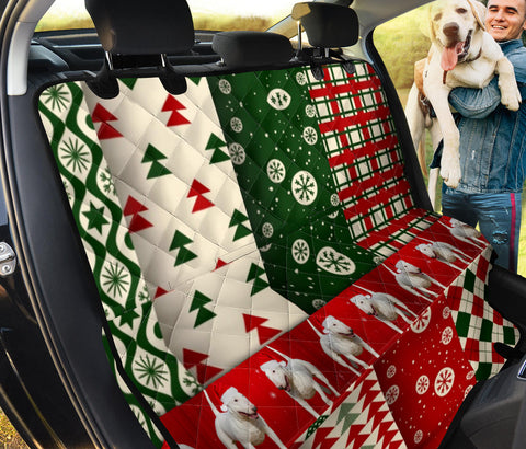 Bull Terrier Christmas Print Pet Seat Covers