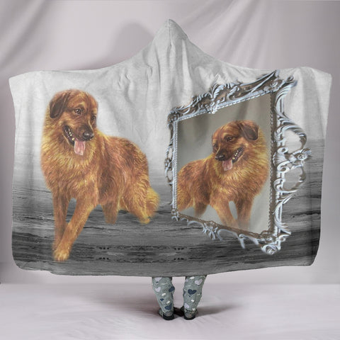 Leonberger Dog Print Hooded Blanket