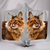 Beautiful Somali Cat Print Hooded Blanket