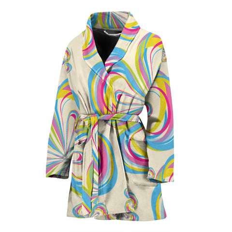 Floral Designed Print Women's Bath Robe