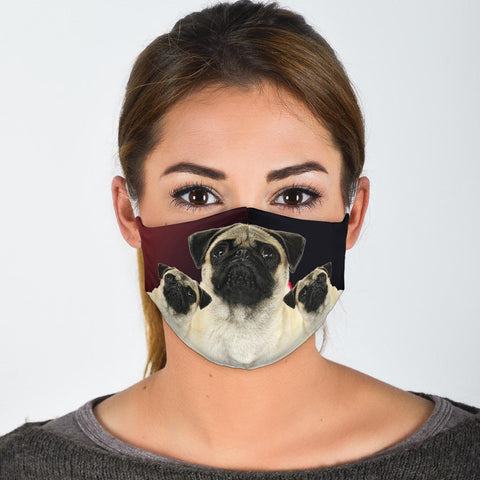Lovely Pug Print Face Mask