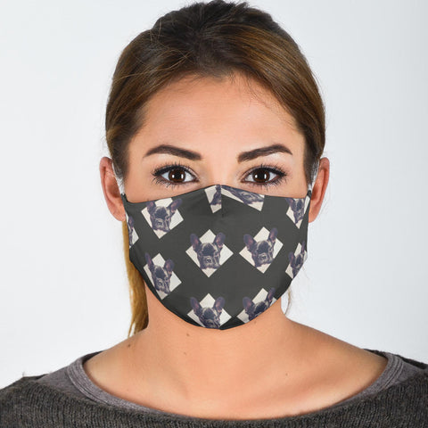 French Bulldog Black Patterns Print Face Mask