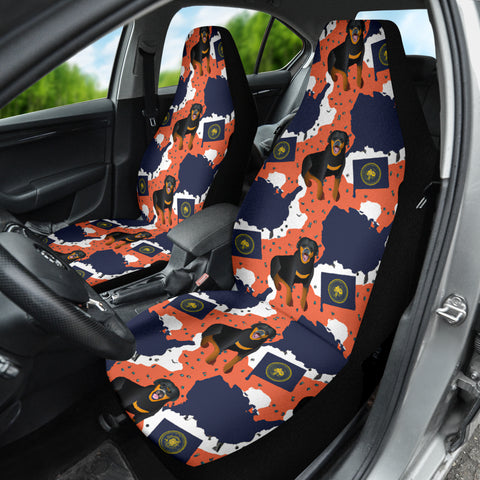 [AI Generated] Rottweiler From Washington Patterns Print Car Seat Covers