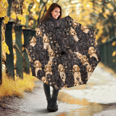 Cocker Spaniel Dog Print Umbrellas