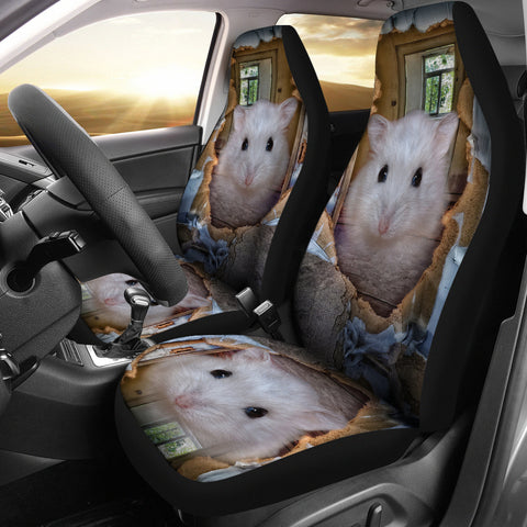 Cute Campbell's Dwarf Hamster Print Car Seat Covers