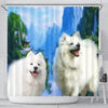 American Eskimo Print Shower Curtains