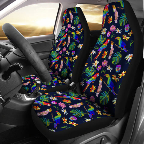 Lovely Parrot Floral Print Car Seat Covers