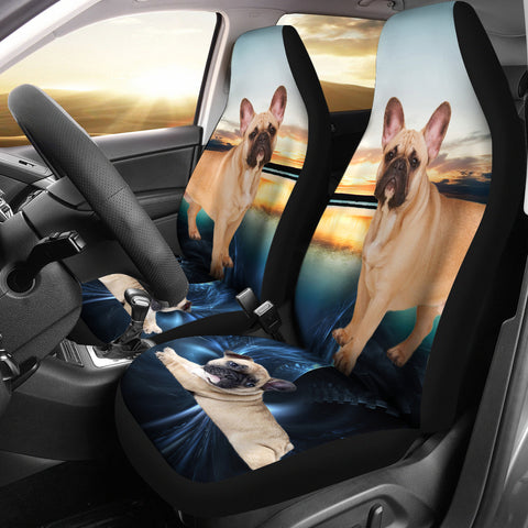 French Bulldog Print Car Seat Covers