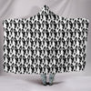 Boston Terrier Dog Pattern Print Hooded Blanket