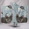 Korat Cat Print Hooded Blanket