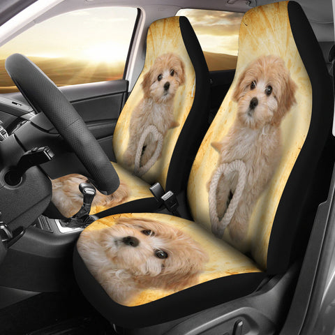 Cavapoo Dog Print Car Seat Covers