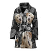 Cute Labrador Retriever Print Women's Bath Robe