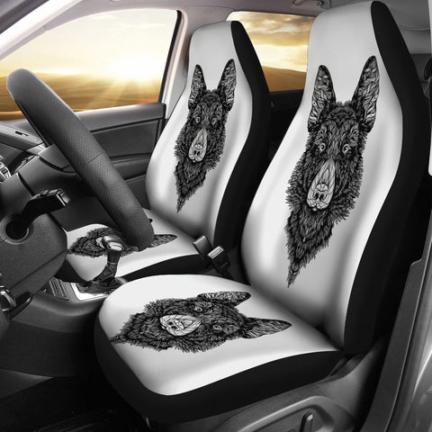 German Shepherd Art Print Car Seat Covers