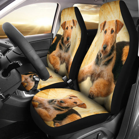 Airedale Terrier Print Car Seat Covers