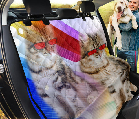 Cute Siberian Cat Print Pet Seat Covers