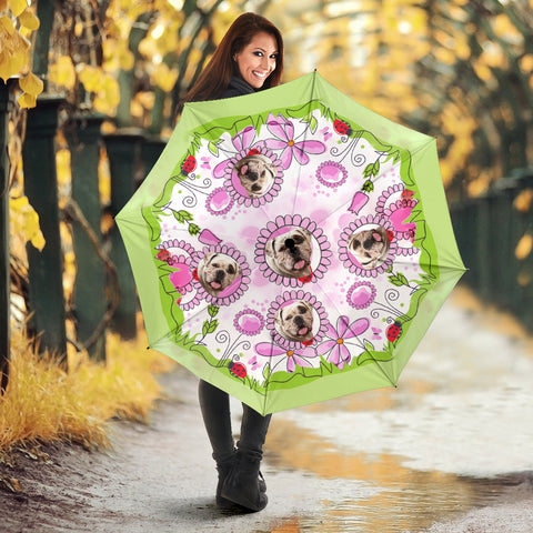 American Bulldog Print Umbrellas