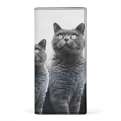 Cute British Shorthair Cat Print Women's Leather Wallet