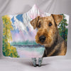 Cute Airedale Terrier Print Hooded Blanket