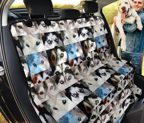 Siberian Husky Eyes Print Pet Seat Covers