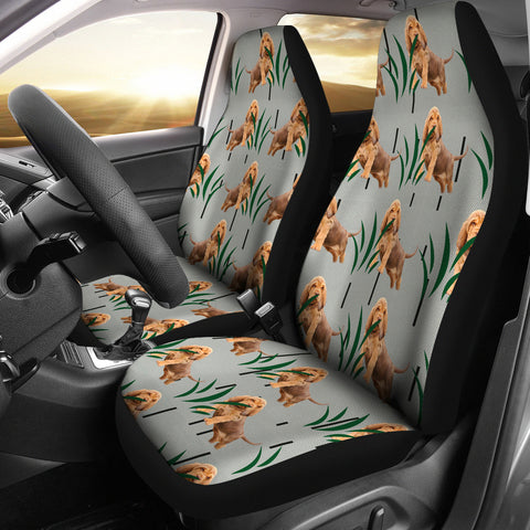 Bloodhound Dog Patterns Print Car Seat Coves