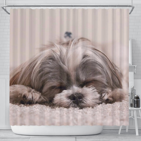 Cute Shih Tzu Dog Print Shower Curtains