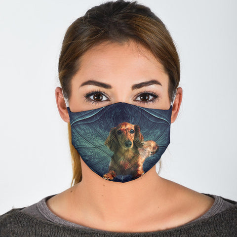 Cute Dachshund Dog Print Face Mask