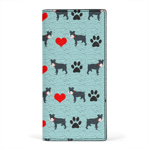 Miniature Schnauzer Dog Print Women's Leather Wallet