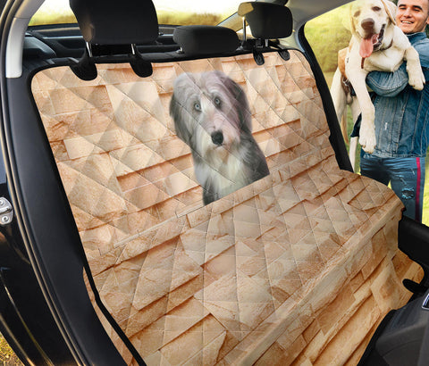 Lovely Bearded Collie Print Pet Seat Covers
