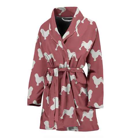 Lowchen Dog Pattern Print Women's Bath Robe