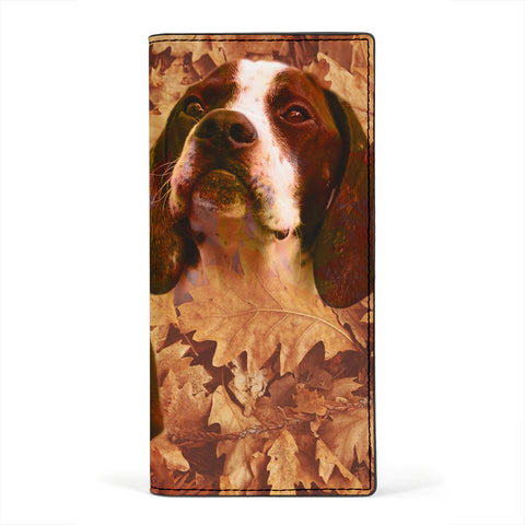Lovely English Pointer Print Women's Leather Wallet