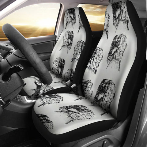 Sketch Of Saluki Dog Print Car Seat Covers