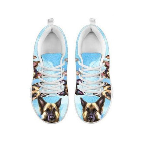 Painted German Shepherd Print Running Shoes For WomenFor 24 Hours Only
