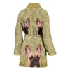 Cute French Bulldog Print Women's Bath Robe