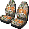 Cute Siba Inu Collage Print Car Seat Covers