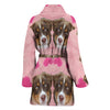 Miniature American Shepherd Print Women's Bath Robe