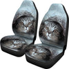 Cute Cat Art Print Car Seat Covers