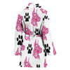Amazing Great Dane Pink Print Women's Bath Robe