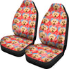 Poodle Dog On Hearts Print Car Seat Covers