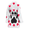 Paws Print With heart Women's Bath Robe