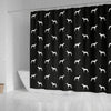 Amazing Whippet Dog Pattern Print Shower Curtains