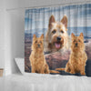 Lovely Australian Terrier Print Shower Curtains