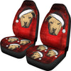 Pit Bull Terrier On Red Print Car Seat Covers