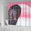 Bouvier des Flandres Puppy Print Shower Curtain